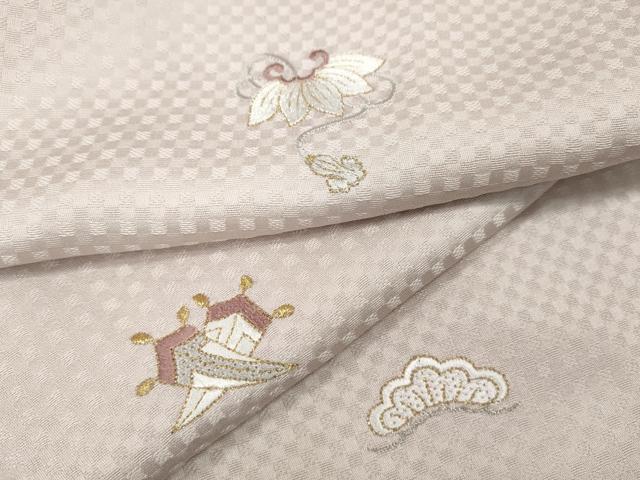 平和屋着物●上質な小紋 総刺繍 宝尽くし吉祥松文 金銀糸 正絹 逸品 CABG5533ut