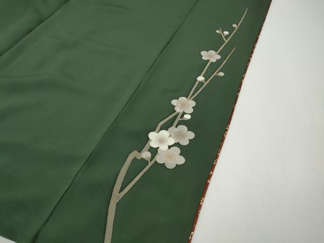 平和屋着物●訪問着 作家物 駒刺繍 短冊飛鶴花文 金彩 正絹 逸品 CABG5535ut