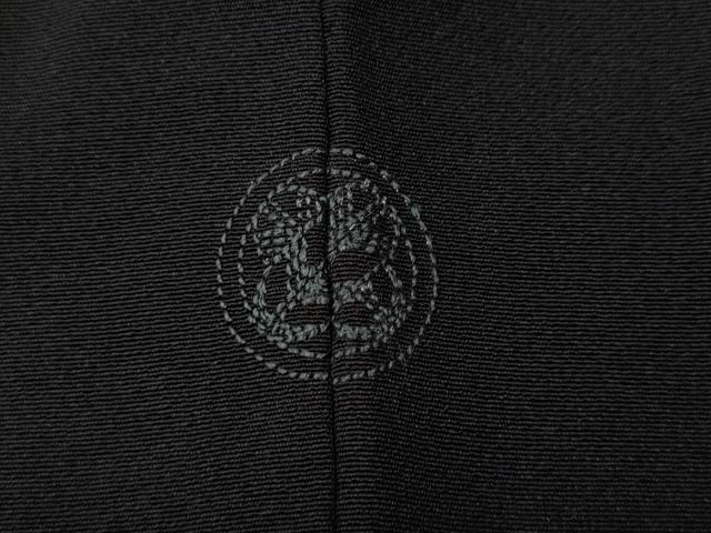 平和屋着物●訪問着 総刺繍 飛鶴宝尽くし文 黒地 金糸 正絹 逸品 CABG5543ut