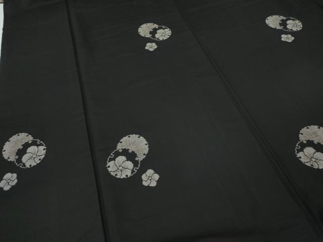 平和屋着物●本場大島紬 9マルキ 地空き 雪輪捻梅文 正絹 逸品 CABG5547ut