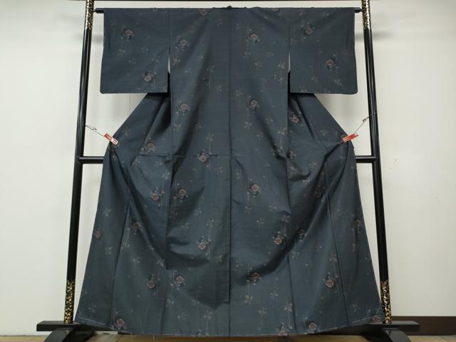 平和屋着物●本場大島紬 枝花文 正絹 逸品 未使用 CABG5553ut