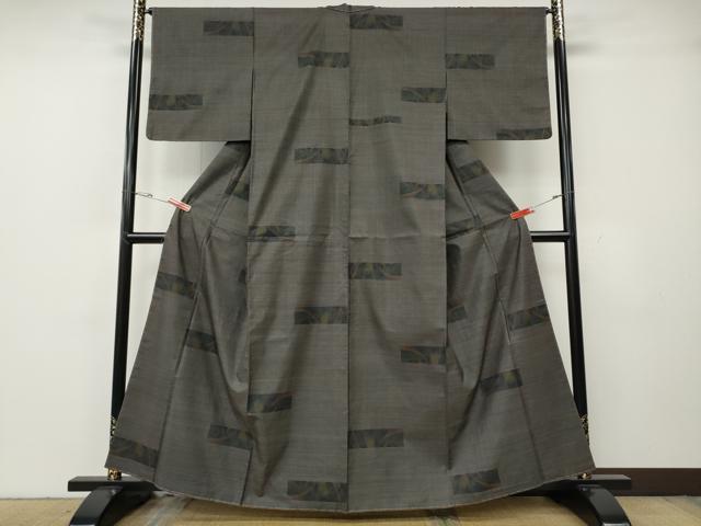 平和屋着物●本場大島紬 9マルキ 横段吉祥文 正絹 逸品 未使用 CABG5554ut