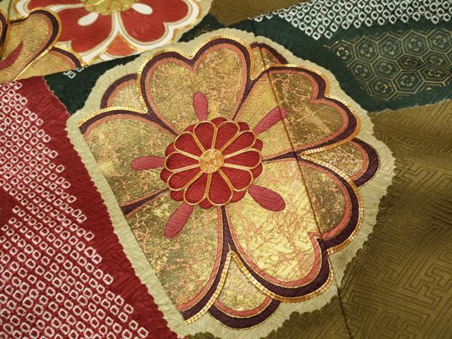 平和屋着物●豪華振袖 駒刺繍 絞り エ霞舞花文 金彩 正絹 逸品 CABG5555ut