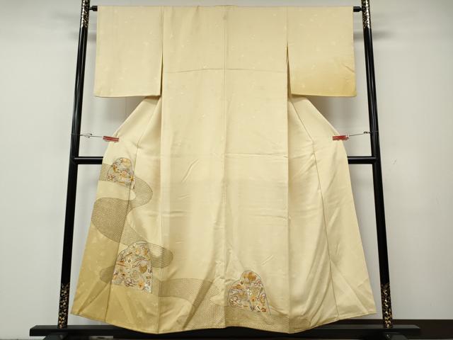 平和屋着物●訪問着 総刺繍 流水宝尽くし文 暈し染め 正絹 逸品 CABG5556ut