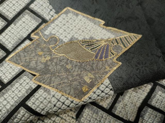 平和屋着物●訪問着 駒刺繍 松皮菱吉祥文 暈し染め 正絹 逸品 CABG5557ut