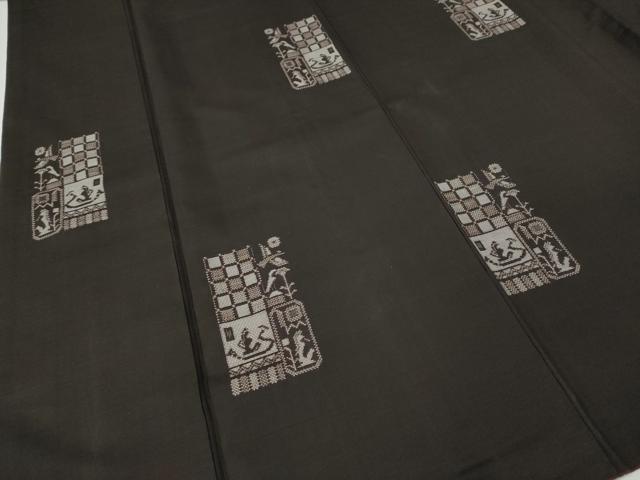 平和屋着物●本場大島紬 9マルキ 地空き 壁画文様 ほていや扱い 正絹 逸品 CABG5561ut