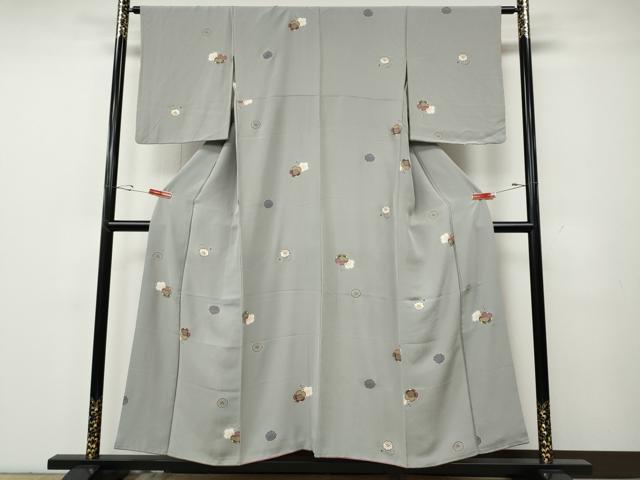 平和屋着物●上質な小紋 舞花文 金彩 正絹 逸品 CABG5565ut