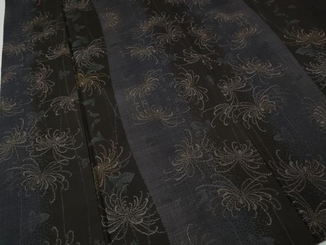 平和屋着物●本場大島紬 9マルキ 乱菊 間道 京都きもの友禅扱い 正絹 逸品 CABG5566ut