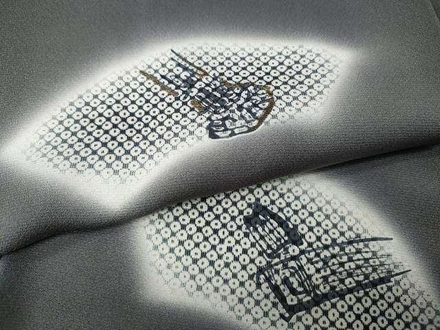 平和屋着物●訪問着 刺繍 地紙楽器宝尽くし文 金彩 正絹 逸品 CABG5568ut