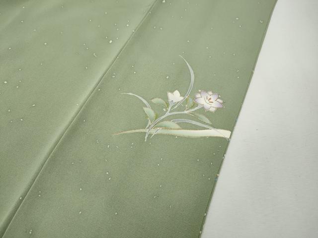 平和屋着物●訪問着 刺繍 草花文 金彩 正絹 逸品 CABG5570ut