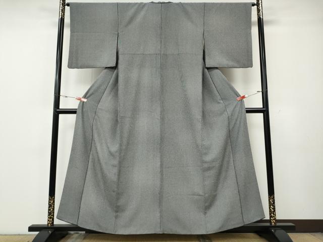 平和屋着物●江戸小紋 万筋 黒×白 洗える着物 CABG5572ut