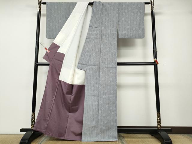 平和屋着物●本塩沢 舞花間道 証紙付き 正絹 逸品 CABG5574ut