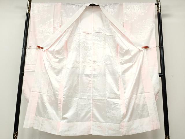 平和屋着物●振袖用長襦袢 無双仕立て 雲重ね花車地紋 暈し染め 洗える着物 CABG5584ut