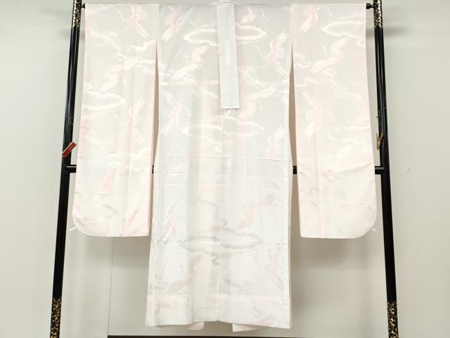 平和屋着物●振袖用長襦袢 無双仕立て 飛鶴地紋 暈し染め 洗える着物 CABG5585ut