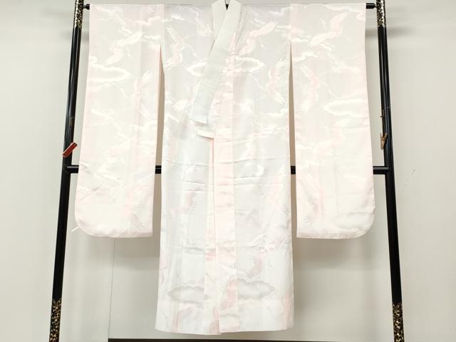 平和屋着物●振袖用長襦袢 無双仕立て 飛鶴地紋 暈し染め 洗える着物 CABG5585ut