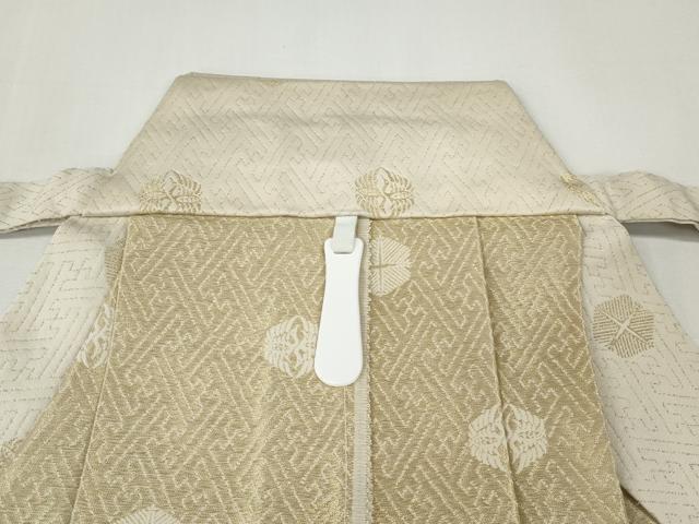 平和屋着物●男性 行灯袴 紗綾形双鶴亀甲文 金通し地 袋付き CABG5592ut