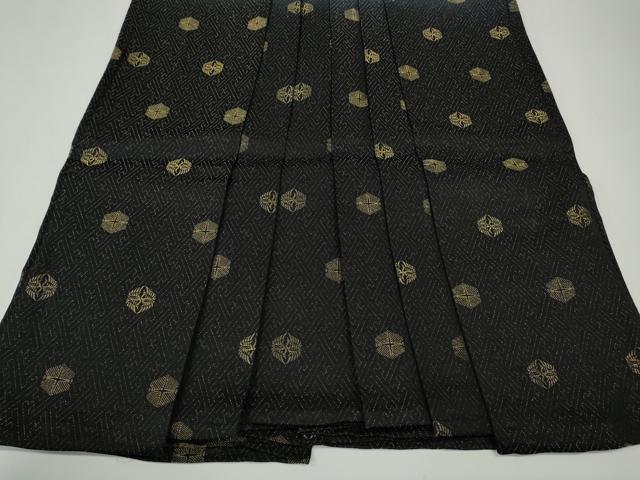 平和屋着物●男性 行灯袴 紗綾形双鶴亀甲文 金通し地 袋付き CABG5592ut