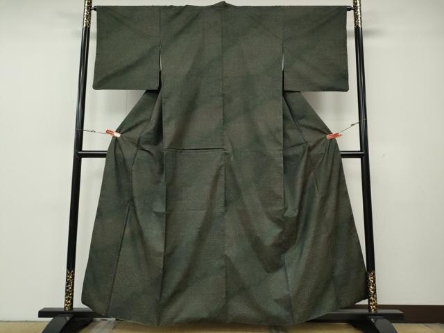 平和屋着物●本場大島紬 7マルキ 霞舞花文 正絹 逸品 CABG5597ut