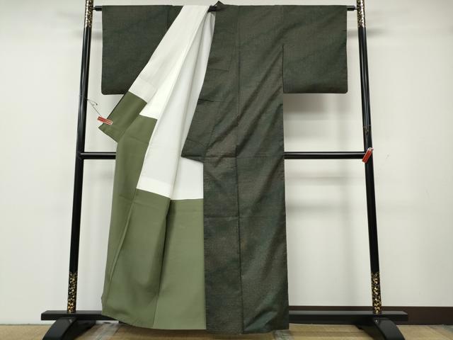 平和屋着物●本場大島紬 7マルキ 霞舞花文 正絹 逸品 CABG5597ut