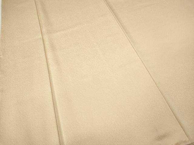 平和屋着物●上質な色無地 紗綾形地紋 肌色 正絹 逸品 CABG5599ut