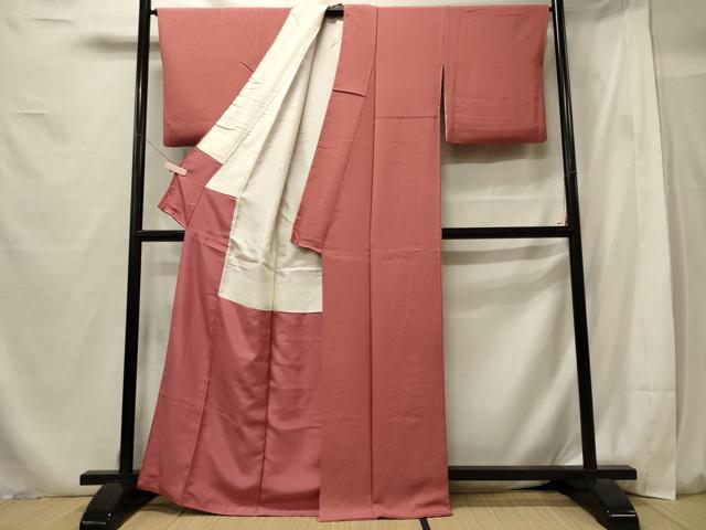 平和屋着物■上質な色無地 薄紅色 正絹 逸品 CABG5606oy