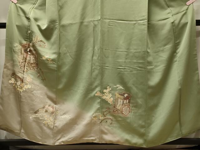 平和屋着物■訪問着 立波御所車花文 暈し染め 金彩 正絹 逸品 CABG5612oy