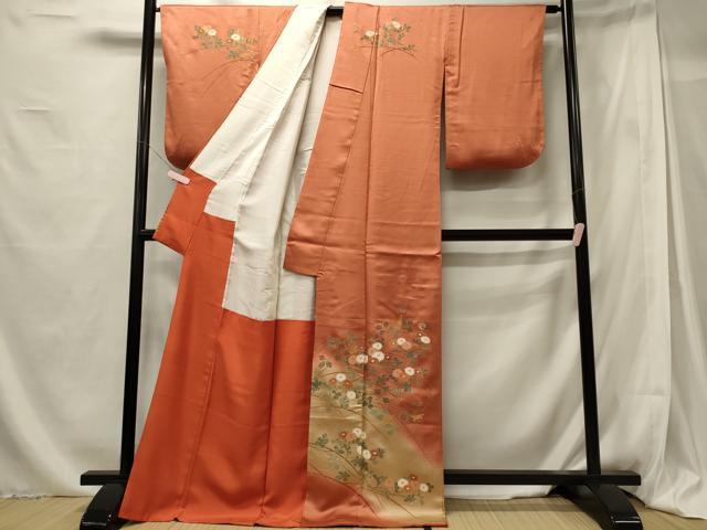 平和屋着物■訪問着 菊 暈し染め 金彩 正絹 逸品 CABG5623oy