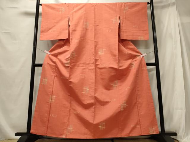 平和屋着物■上質な紬 幾何学文 正絹 逸品 CABG5632oy