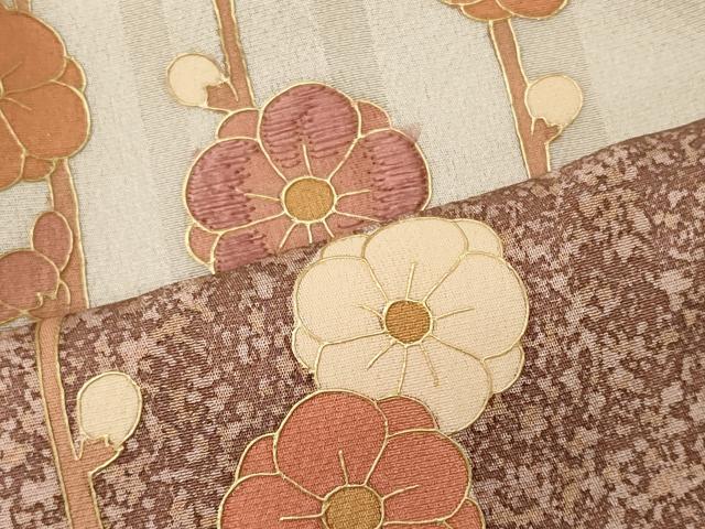 平和屋着物■訪問着 刺繍 槍梅松文 金彩 正絹 逸品 CABG5643oy