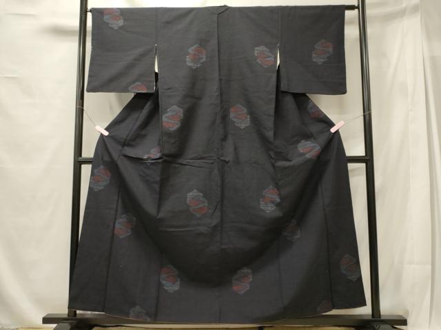 平和屋着物■上質な紬 80亀甲 亀甲重ね 正絹 逸品 CABG5651oy