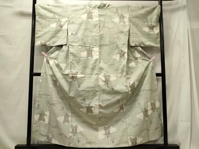 平和屋着物■上質な紬 鉾 正絹 逸品 CABG5653oy