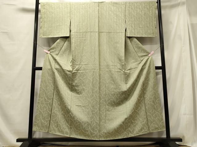 平和屋着物■上質な小紋 枝葉文 正絹 逸品 未使用 CABG5668oy