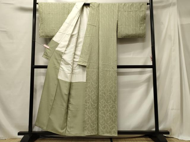 平和屋着物■上質な小紋 枝葉文 正絹 逸品 未使用 CABG5668oy