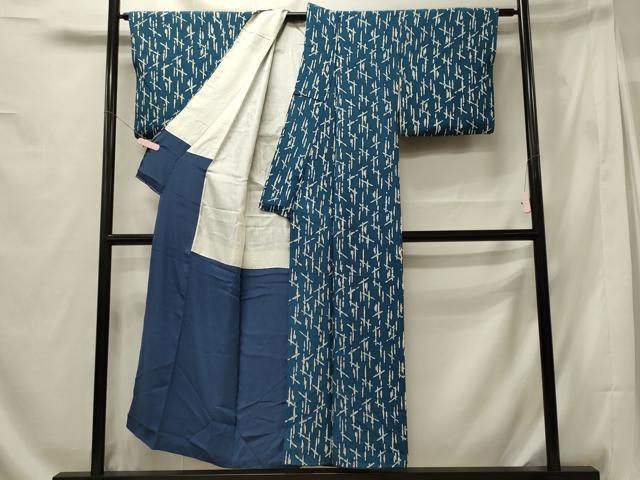平和屋着物■上質な小紋 ろうけつ染め 幾何学文様 正絹 逸品 CABG5684oy