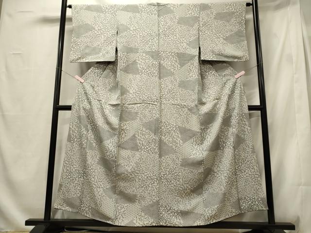 平和屋着物■本場染大島紬 切り嵌め吉祥花文 正絹 逸品 CABG5692oy