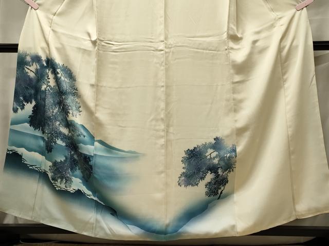 平和屋着物■訪問着 遠山草木文 暈し染め 正絹 逸品 CABG5709oy