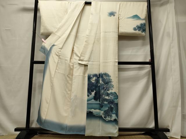 平和屋着物■訪問着 遠山草木文 暈し染め 正絹 逸品 CABG5709oy
