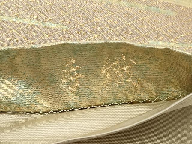 平和屋着物◎六通柄袋帯 唐織 雲取唐草文 手織 金糸 正絹 逸品 CABG5771oy