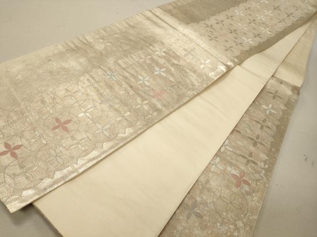 平和屋着物◎六通柄袋帯 七宝繋ぎ 金糸 正絹 逸品 CABG5804oy