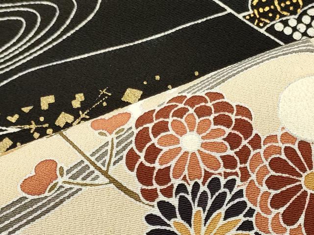 平和屋着物■豪華黒留袖 作家物 几帳草花松文 金彩 正絹 逸品 CABG5887oy