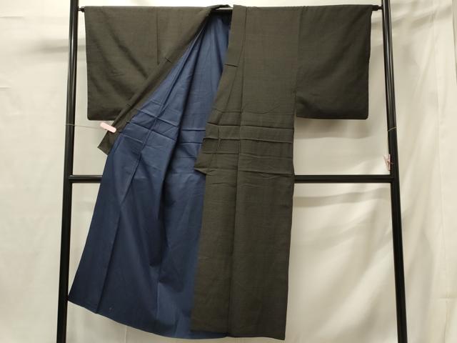 平和屋着物■男性 紬 十字絣文様 正絹 逸品 CABG5888oy