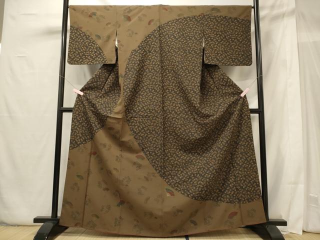 平和屋着物■訪問着 扇面枝花丸文 正絹 逸品 CABG5898oy