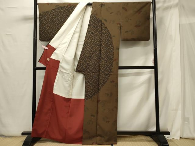 平和屋着物■訪問着 扇面枝花丸文 正絹 逸品 CABG5898oy