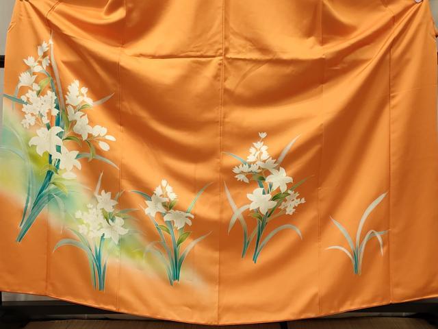 平和屋着物■訪問着 草花文 暈し染め 正絹 逸品 CABG5905oy