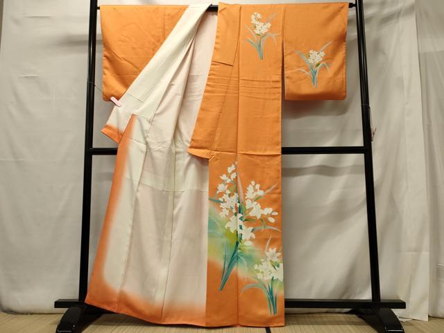 平和屋着物■訪問着 草花文 暈し染め 正絹 逸品 CABG5905oy