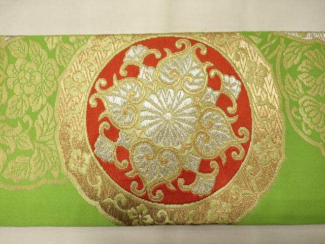 平和屋着物◎九寸名古屋帯 絵皿正倉院花文 金銀糸 正絹 逸品 CABG5922oy
