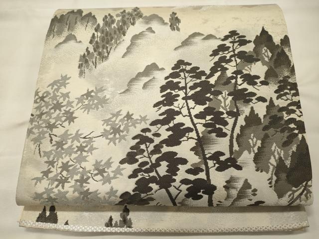 平和屋着物◎六通柄袋帯 草木文 正絹 逸品 CABG5930oy