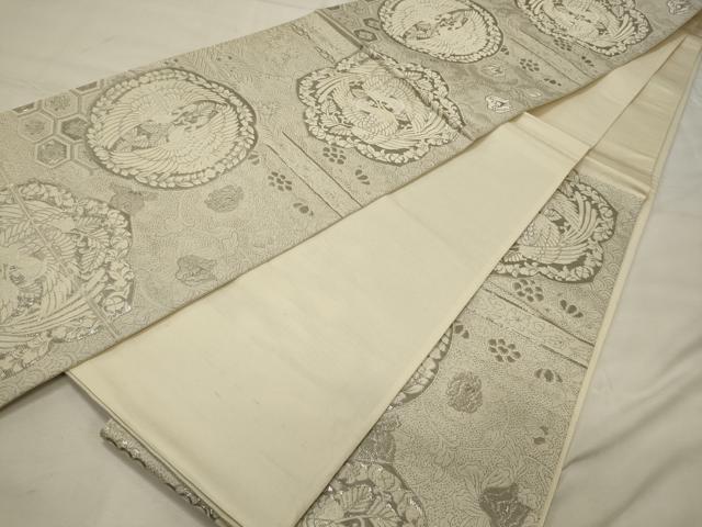 平和屋着物◎六通柄袋帯 唐織 正倉院古代裂 プラチナ二重箔 正絹 逸品 CABG5949oy