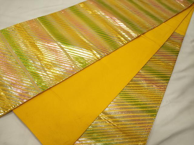 平和屋着物◎六通柄袋帯 斜線文 正絹 逸品 CABG5968oy