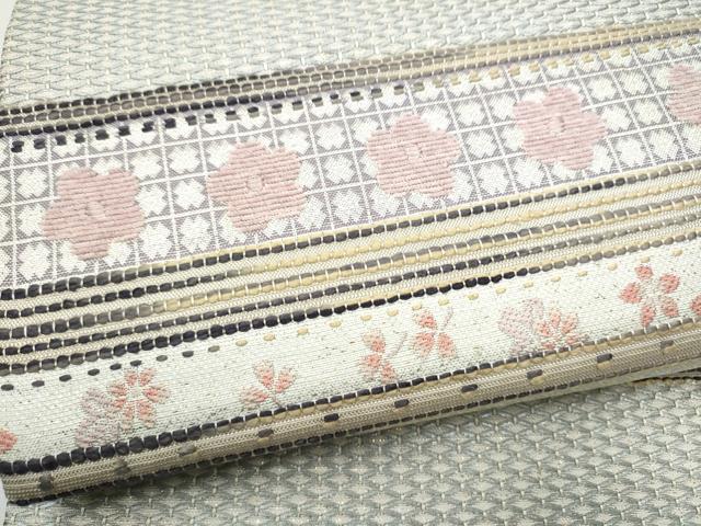 平和屋着物●両面 全通柄袋帯 横段花文 やまと誂製 正絹 逸品 CABG6024hy